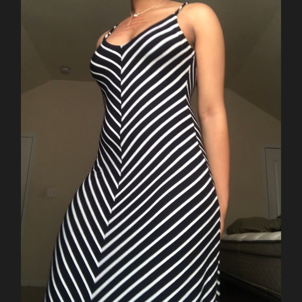 Long striped sun dress